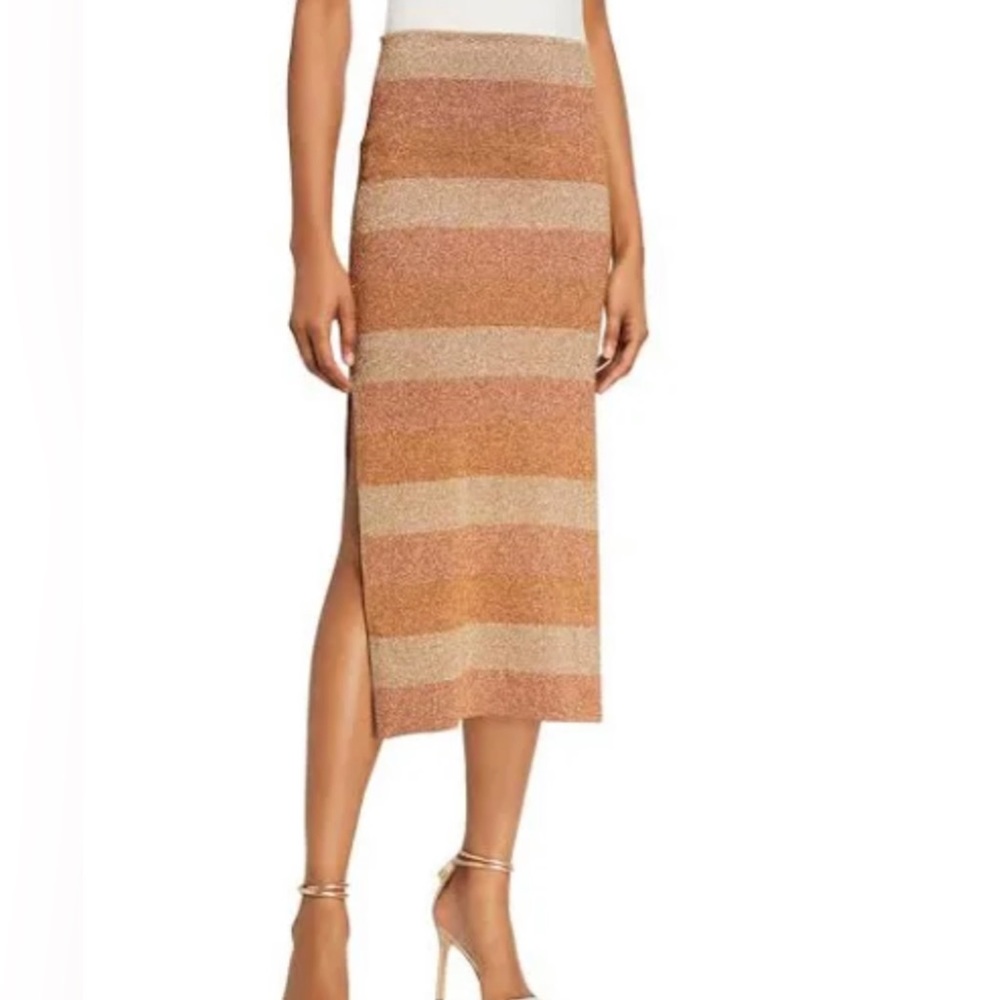 Herve Leger champagne skirt
